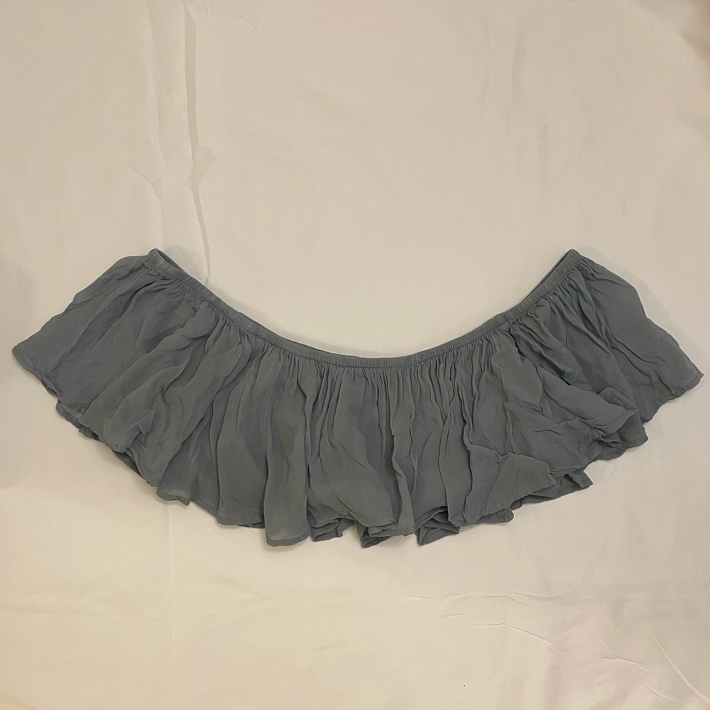 Reformation Gray Flowy Crop Top